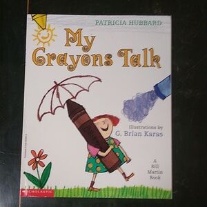 My Crayons Talk Patricia Hubbard Children's Picture Book Daycare Preschool Home